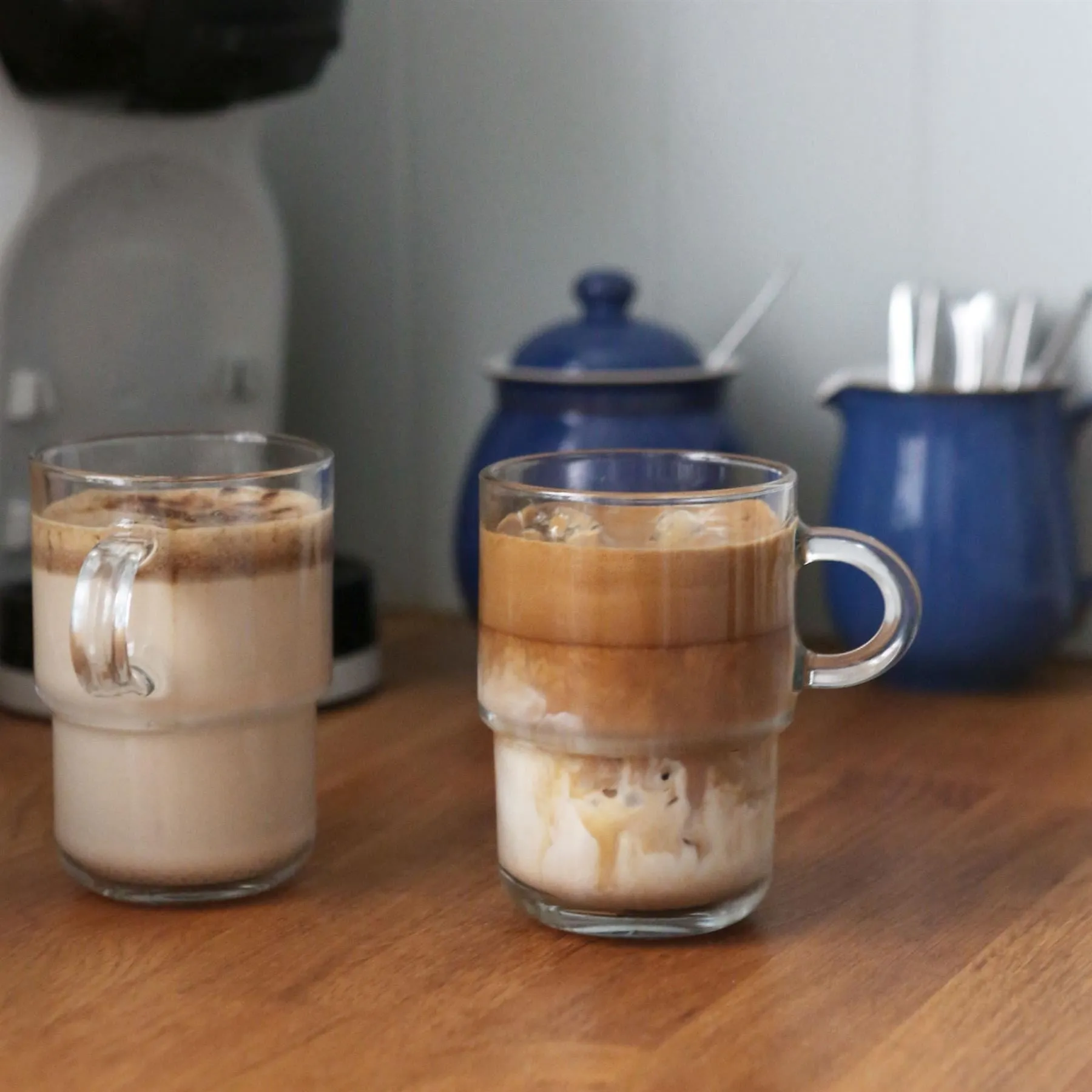 12pc 350ml Cozy Stacking Glass Coffee Cups & Saucers Set - By LAV