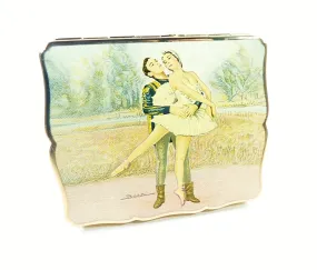 1950s Stratton Ballet Themed Musical Powder Box