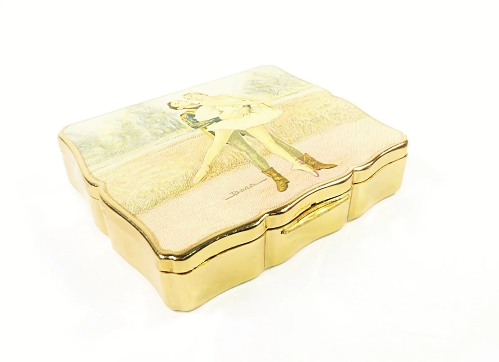1950s Stratton Ballet Themed Musical Powder Box