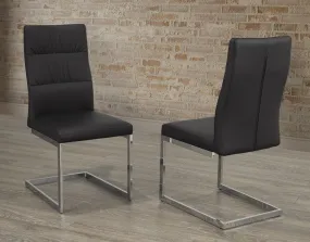 2, 4 or 6 Black Rich Fabric Dining Chairs- Model #1175B