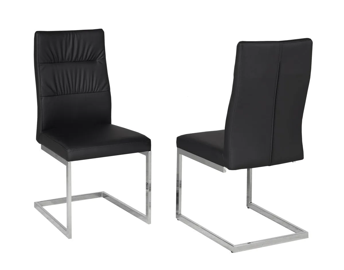 2, 4 or 6 Black Rich Fabric Dining Chairs- Model #1175B
