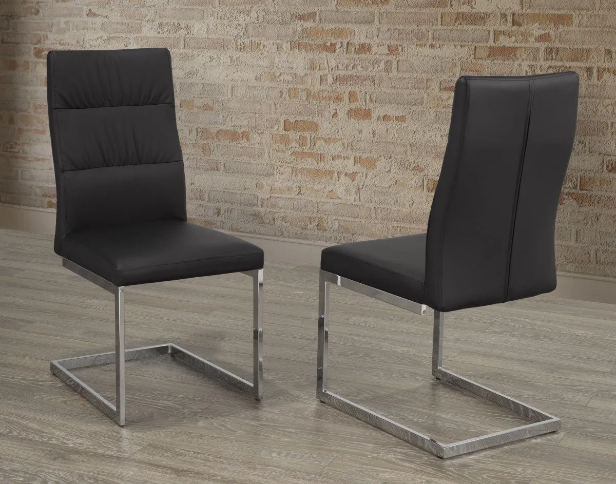 2, 4 or 6 Black Rich Fabric Dining Chairs- Model #1175B