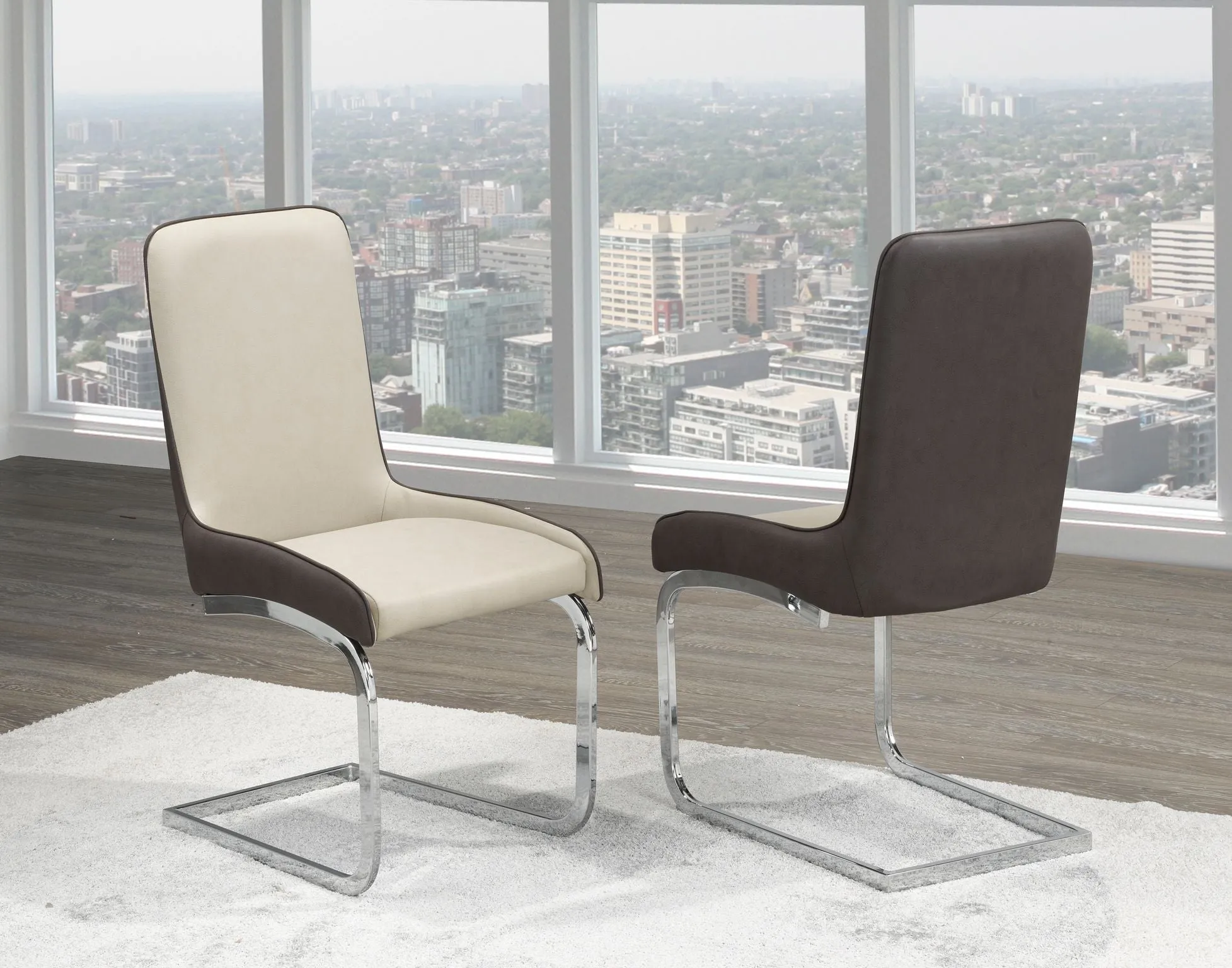 2, 4 or 6 Leather Fabric Dining Chairs- Model #912B