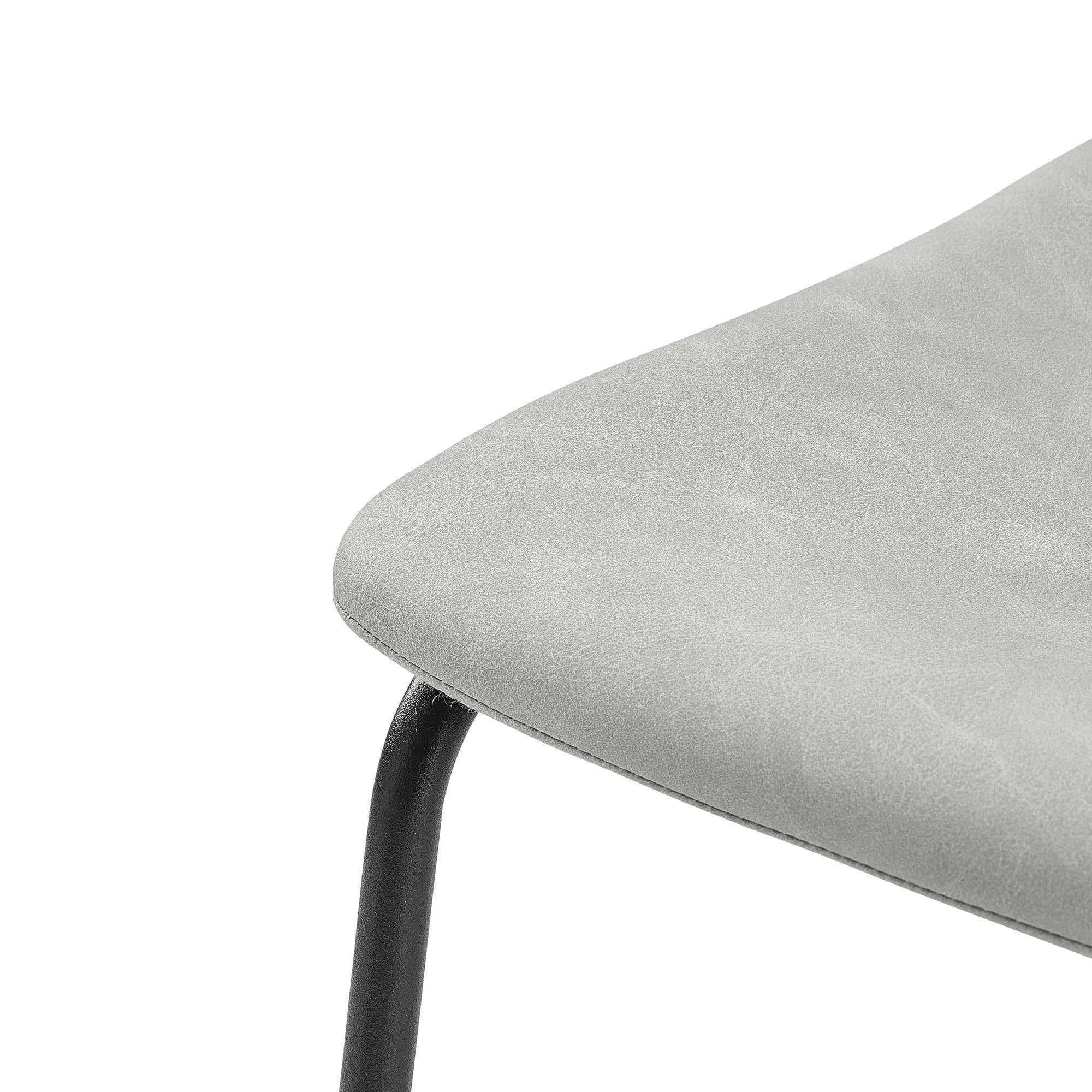 30" Industrial Faux Leather Barstools - Comfortable Seating Set for Urban Style Kitchens & Bars