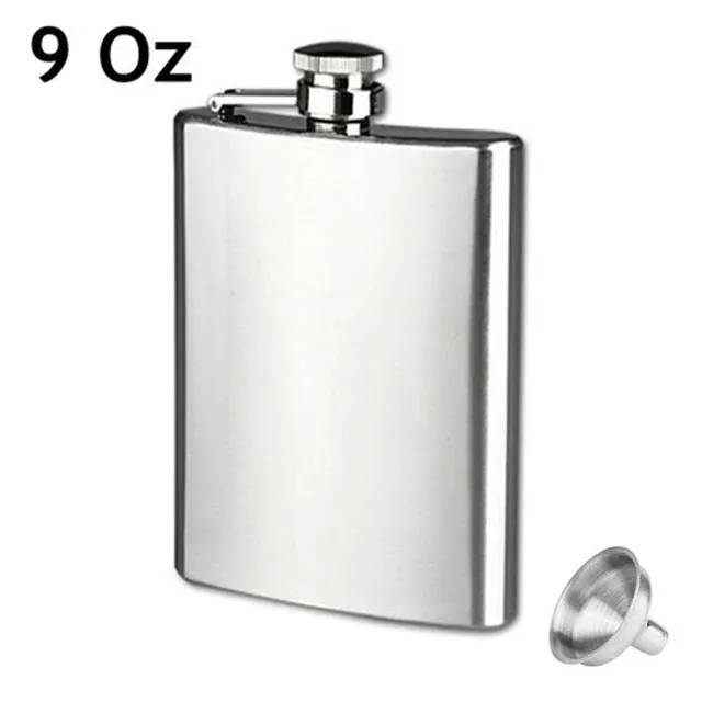 4 5 6 7 8 9 10 18 OZ Stainless Steel Hip Flask with Funnel Liquor Whisky Outdoor Portable Pocket Flasks Alcohol Bottle heupfles