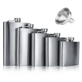 4 5 6 7 8 9 10 18 OZ Stainless Steel Hip Flask with Funnel Liquor Whisky Outdoor Portable Pocket Flasks Alcohol Bottle heupfles