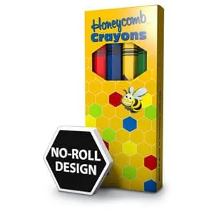 4-Color Pack Boxed Honeycomb Crayons, Case of 500