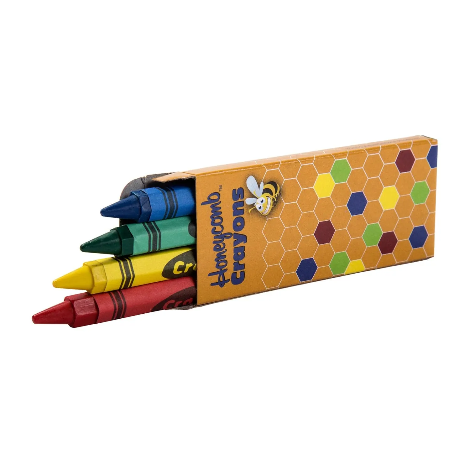 4-Color Pack Boxed Honeycomb Crayons, Case of 500