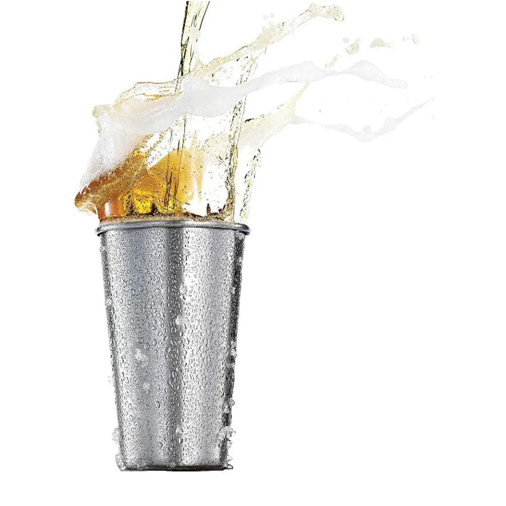 5Pack Stainless Steel Pint Cups Shatterproof Cup
