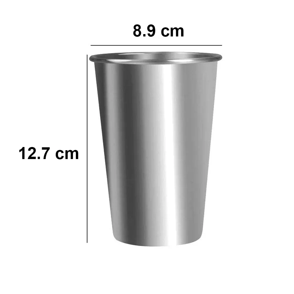 5Pack Stainless Steel Pint Cups Shatterproof Cup