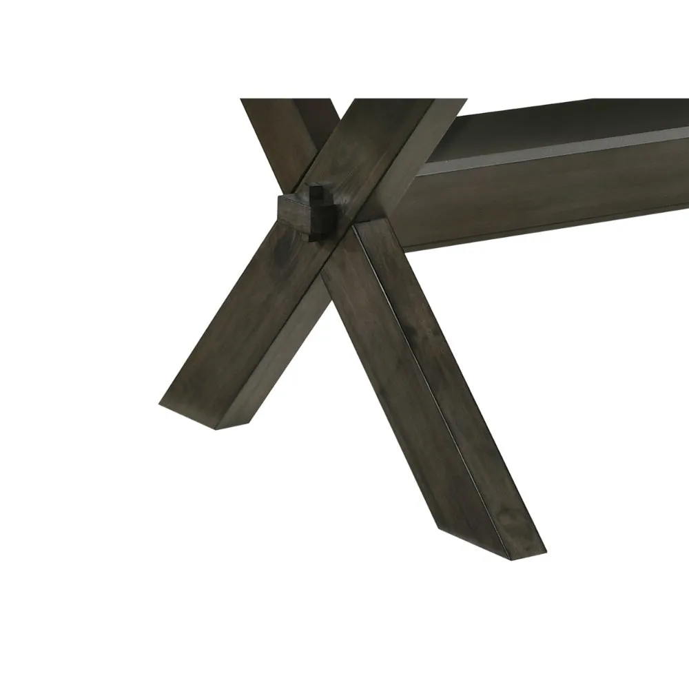 67-95 Inch Extendable Dining Table, Crossed Trestle Base, Rustic Brown By Casagear Home