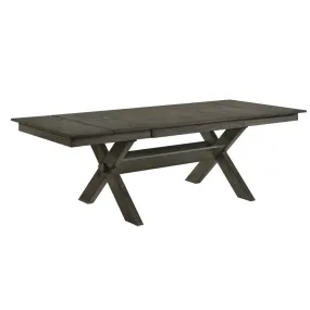 67-95 Inch Extendable Dining Table, Crossed Trestle Base, Rustic Brown By Casagear Home