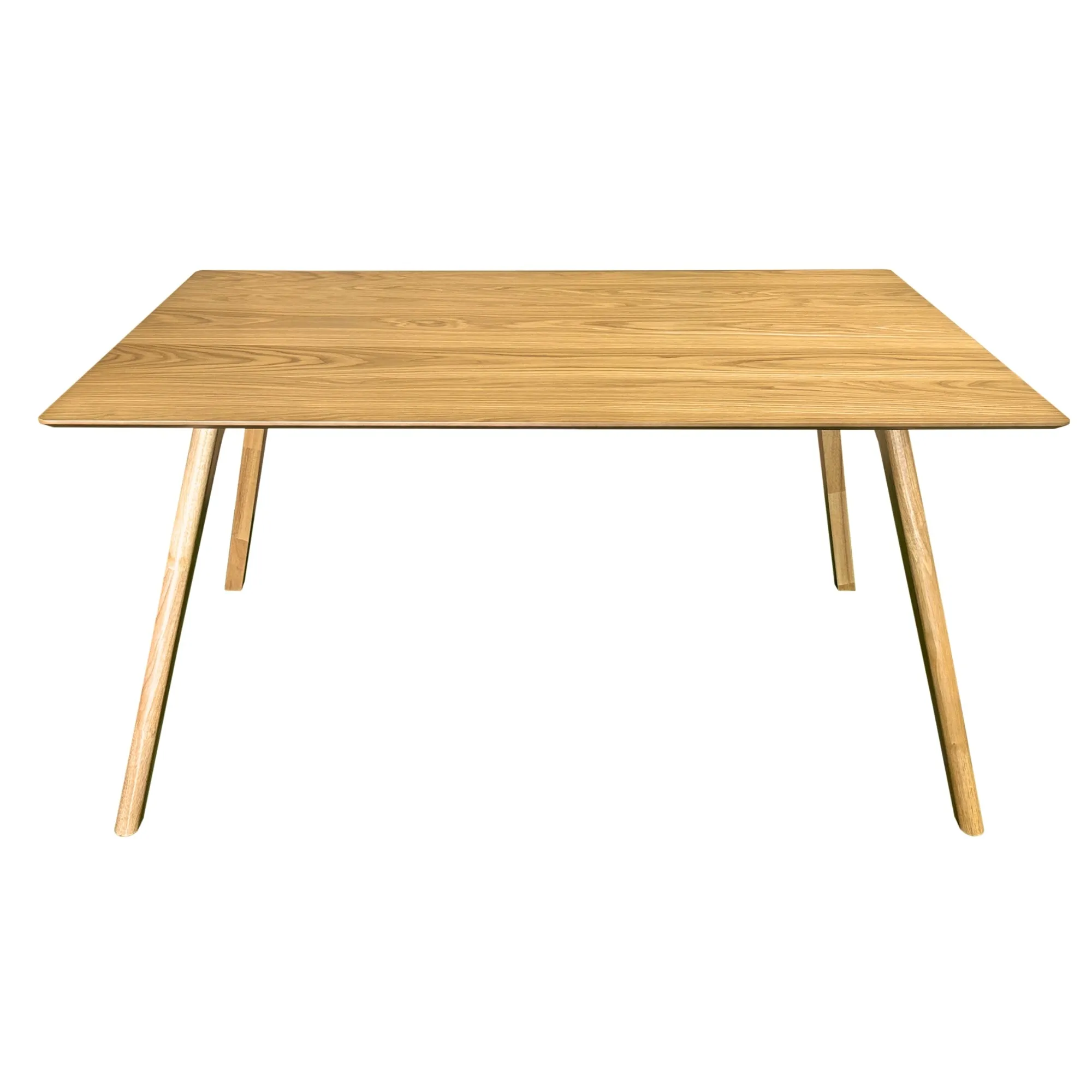7pc Natural Oak Dining Set, Solid Wood, Fabric Chairs