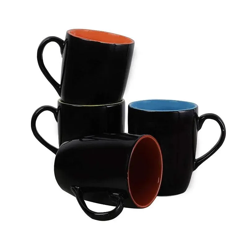 Abstract Ceramic Tea Mugs | Set of 4
