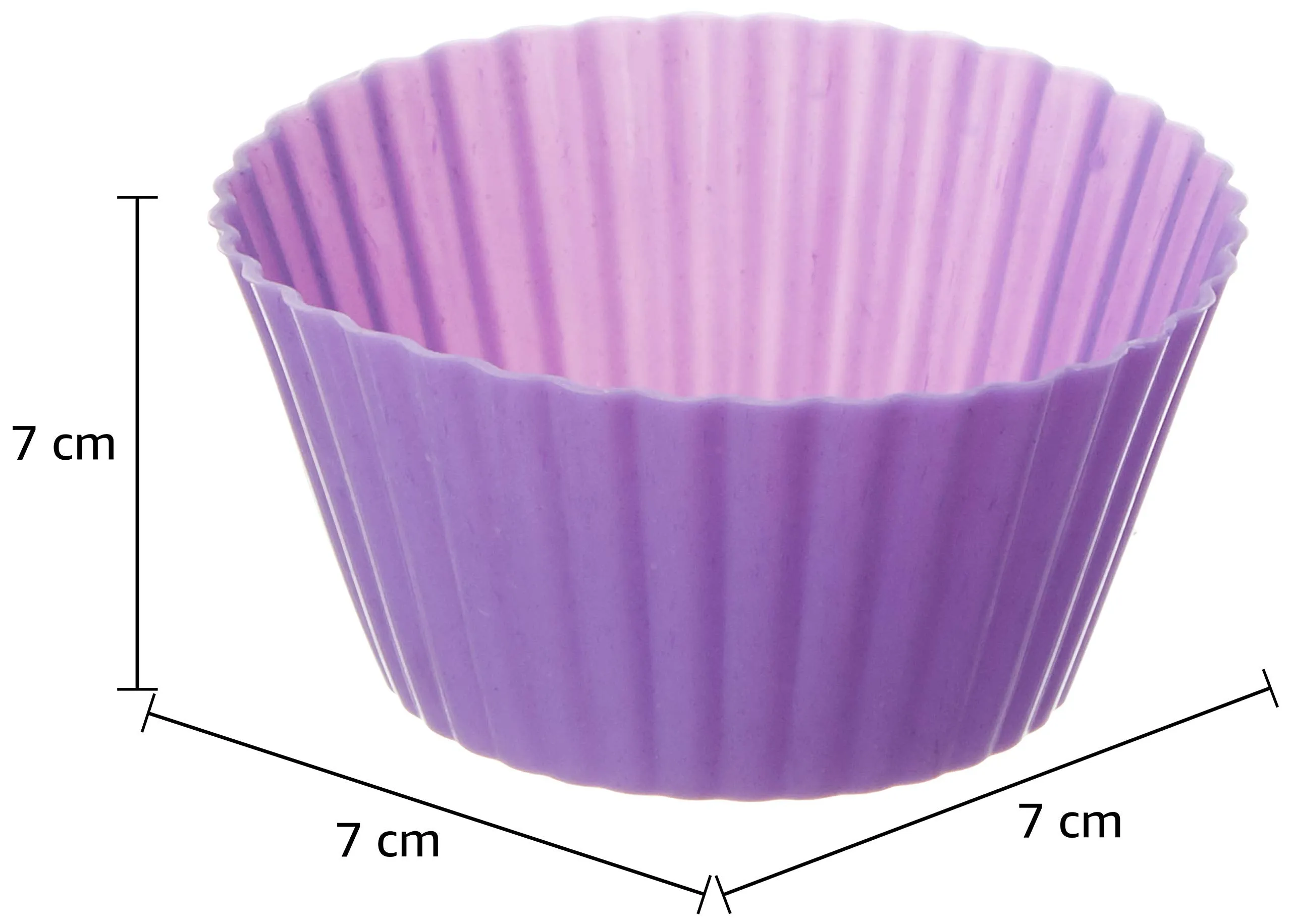 Amazon Brand - Solimo Silicone Baking Cup, Set of 12, Multicolour