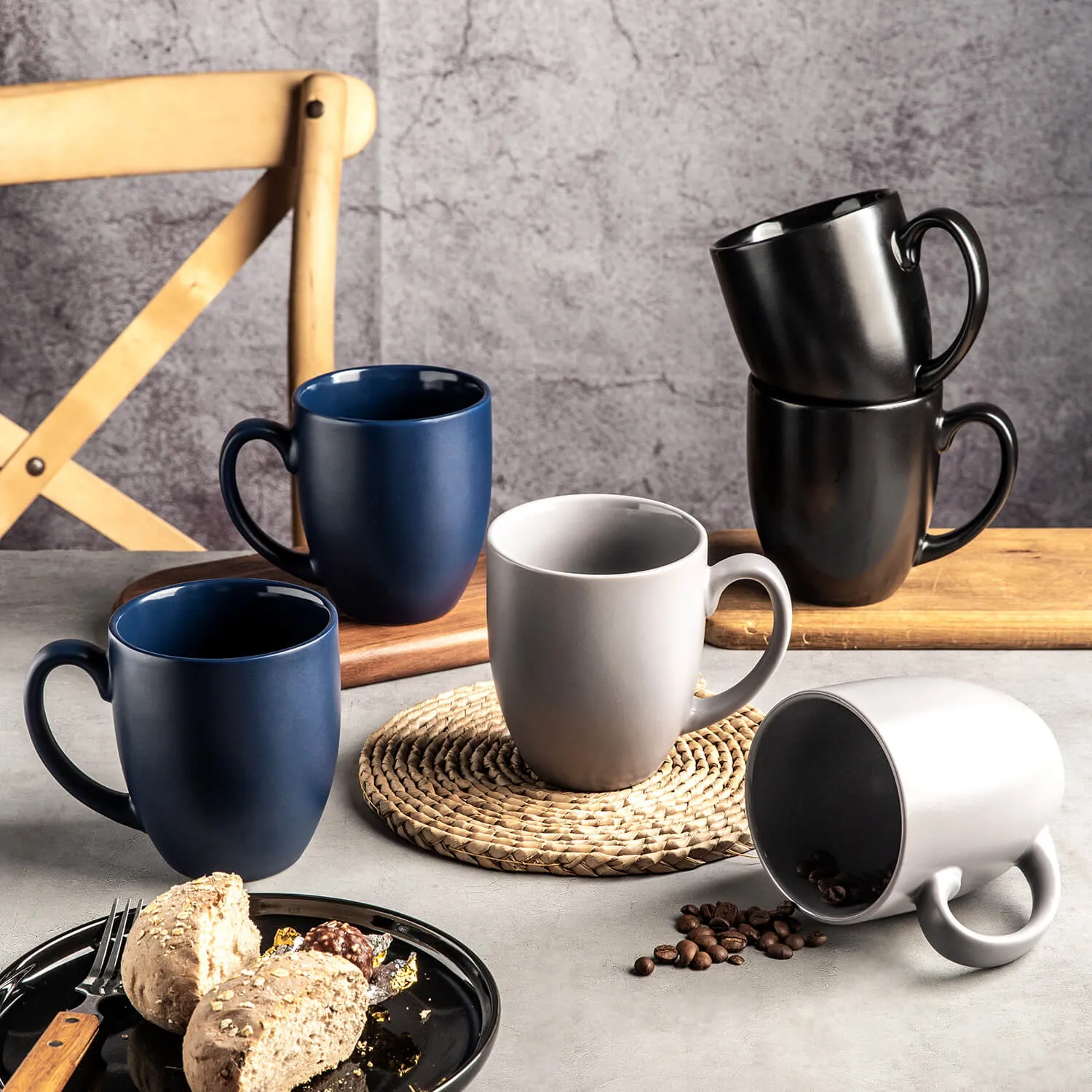 AmorArc 16oz Coffee Mugs Set of 6 - ACM001