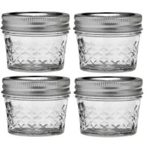 Ball Mason Jar Quilted 130ml 4oz Regular Mouth - Set of 4