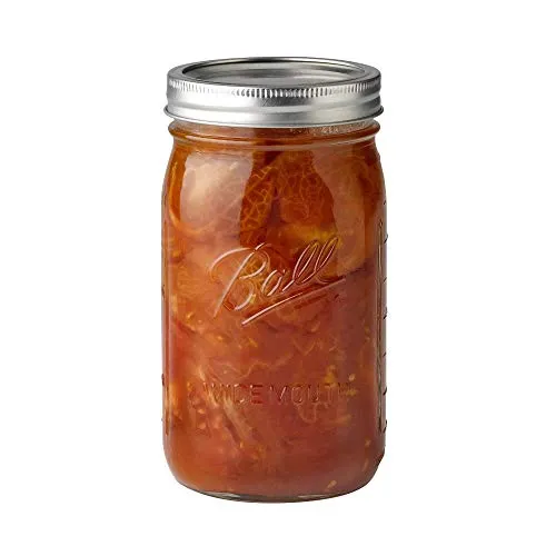 Ball: Wide Mouth Pint Glass Mason Jar with Lids and Bands