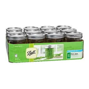 Ball: Wide Mouth Pint Glass Mason Jar with Lids and Bands