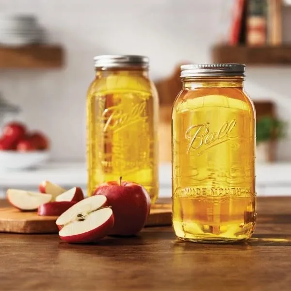 Ball: Wide Mouth Pint Glass Mason Jar with Lids and Bands