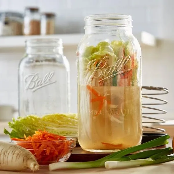 Ball: Wide Mouth Pint Glass Mason Jar with Lids and Bands