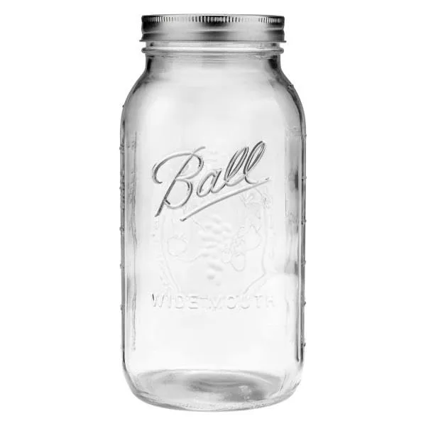 Ball: Wide Mouth Pint Glass Mason Jar with Lids and Bands