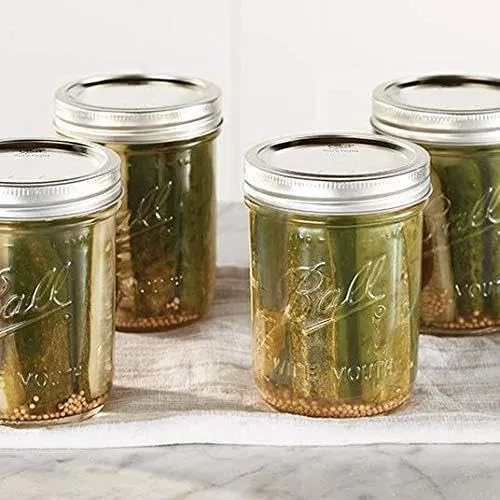Ball: Wide Mouth Pint Glass Mason Jar with Lids and Bands
