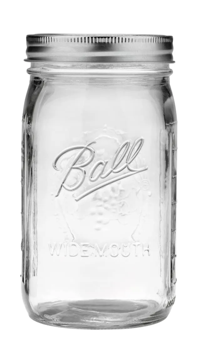 Ball: Wide Mouth Pint Glass Mason Jar with Lids and Bands