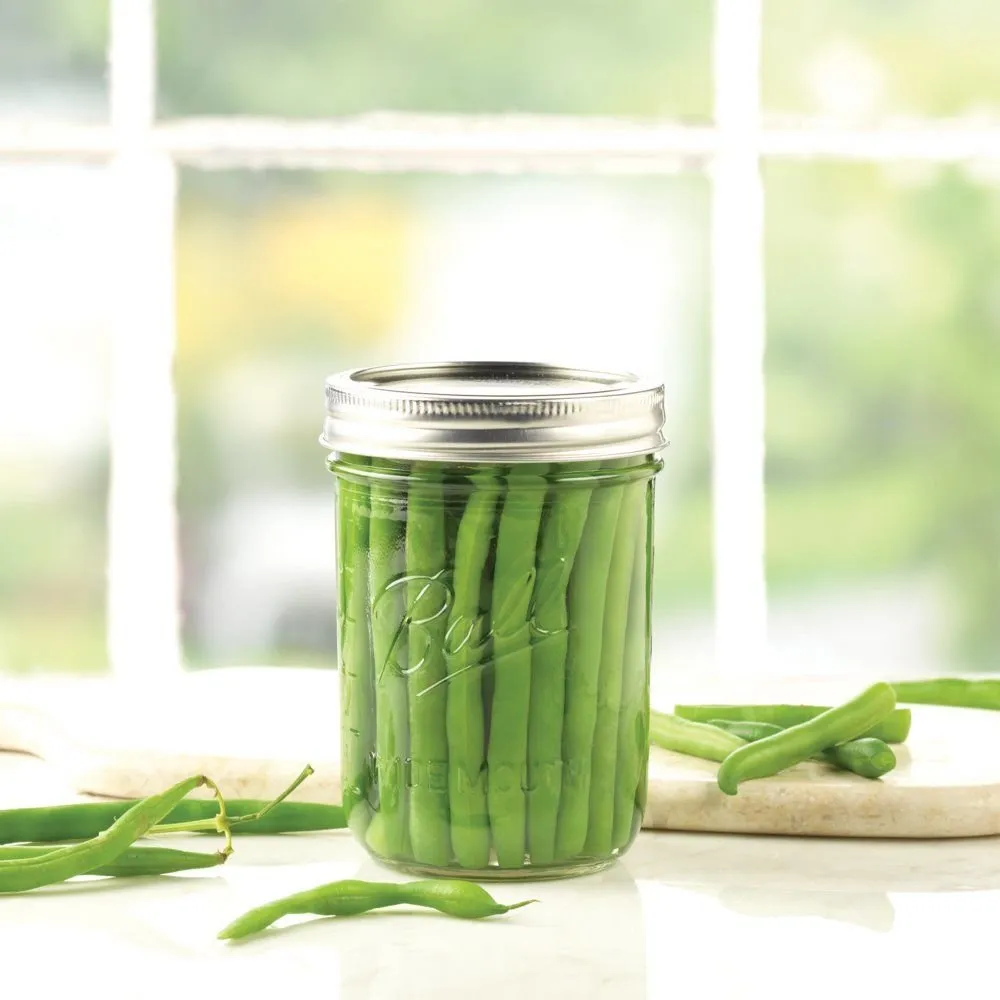 Ball: Wide Mouth Pint Glass Mason Jar with Lids and Bands