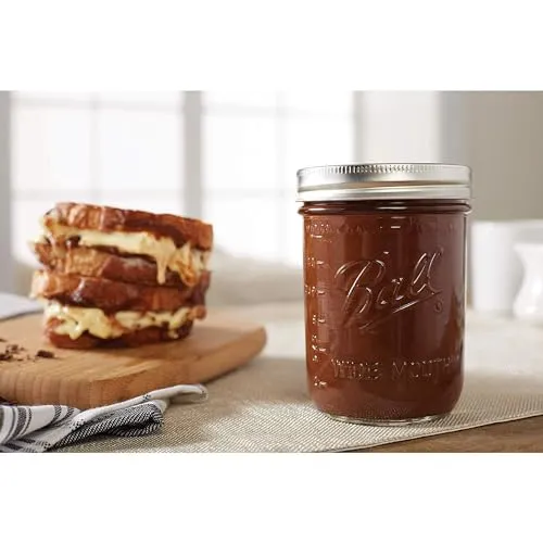 Ball: Wide Mouth Pint Glass Mason Jar with Lids and Bands