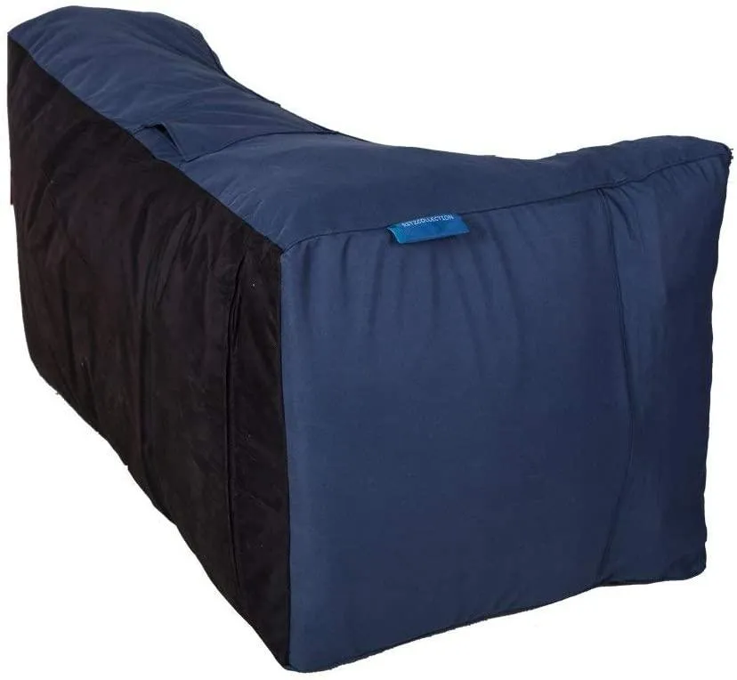 Bean Bag Chair - Floor Chair Couch Lazy Lounger Memory Foam Sofa with Dirt-Proof Oxford Fabric&Side Pocket for Kids Age 2 and Up,MOM I'm FINE,Sea Blue