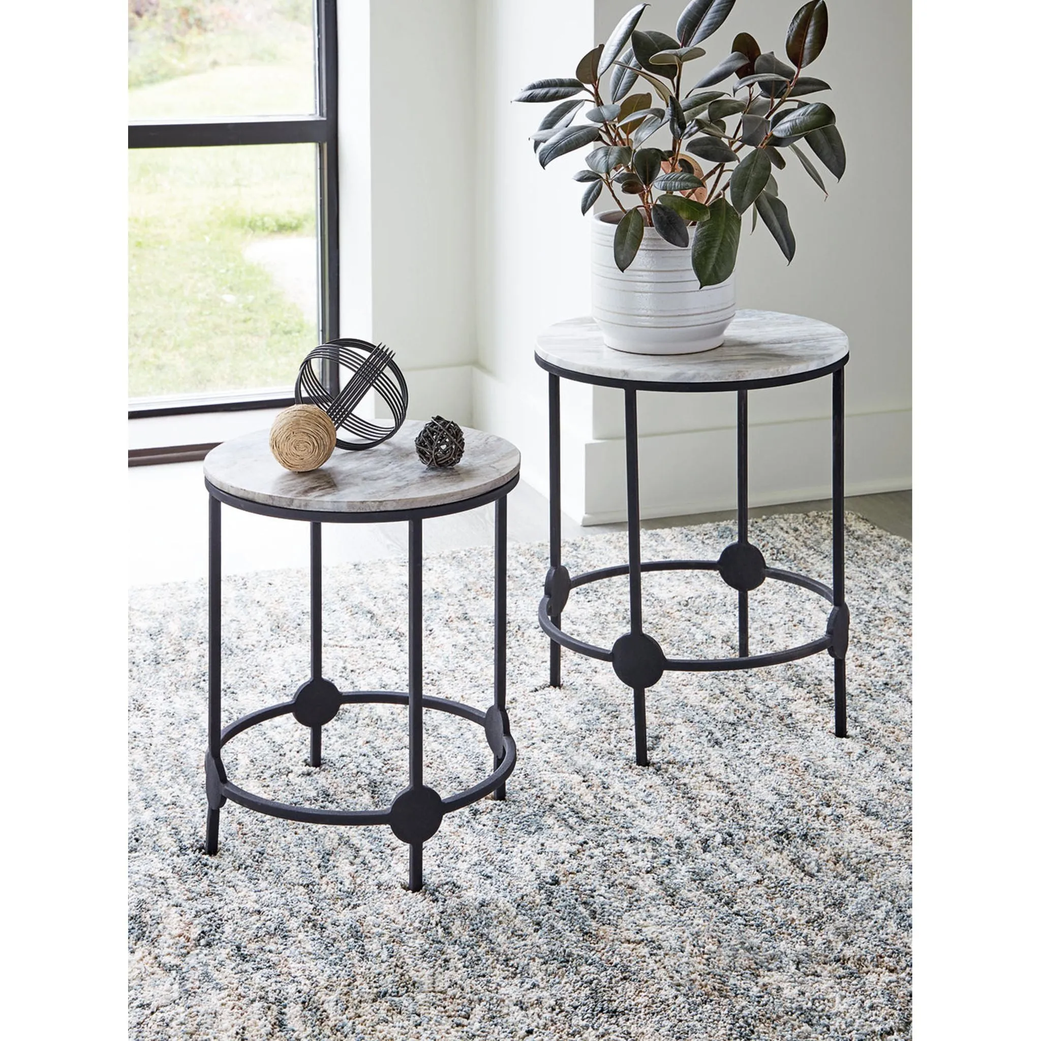 Beashaw Accent Table - Gray/Black