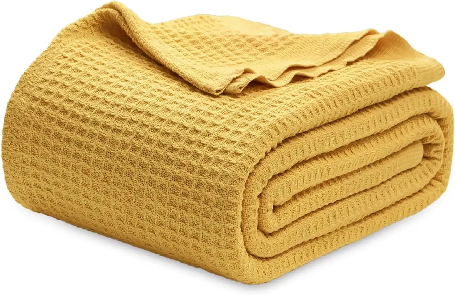 Bedsure 100% Cotton Waffle Weave Lightweight Blanket