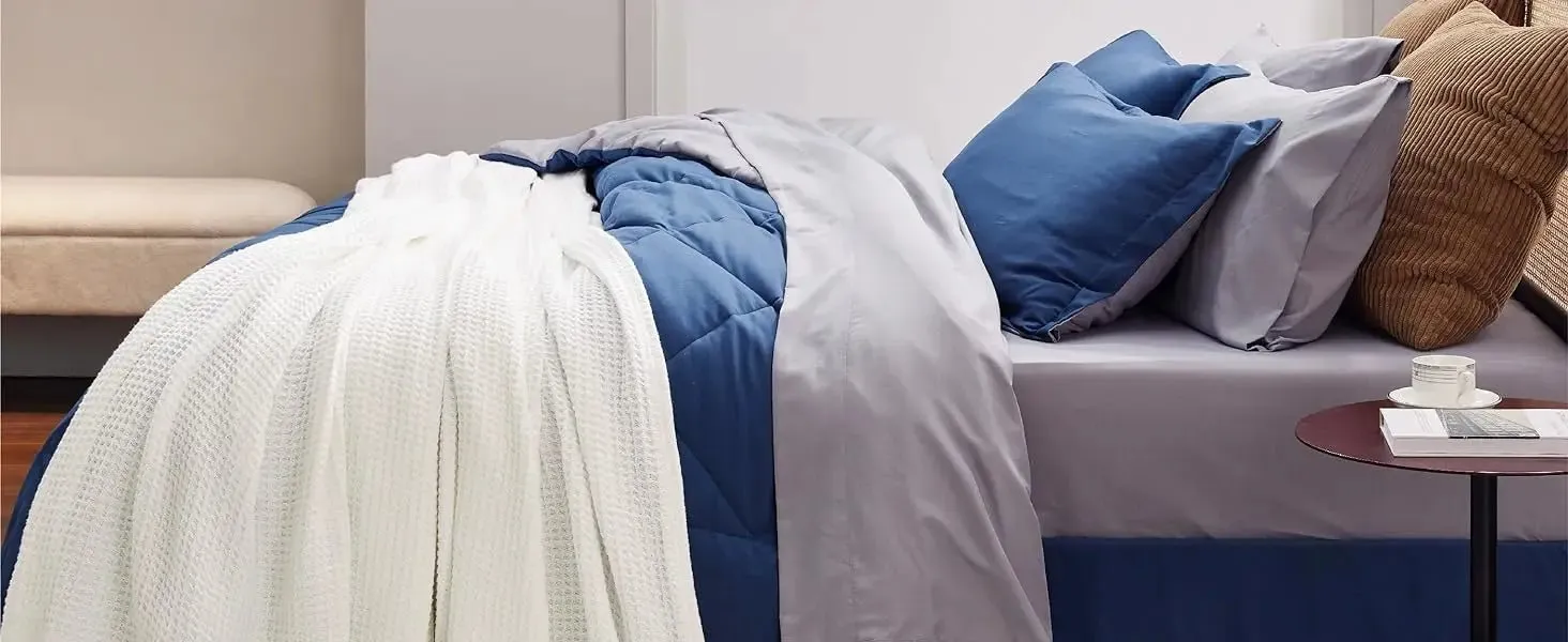 Bedsure 100% Cotton Waffle Weave Lightweight Blanket