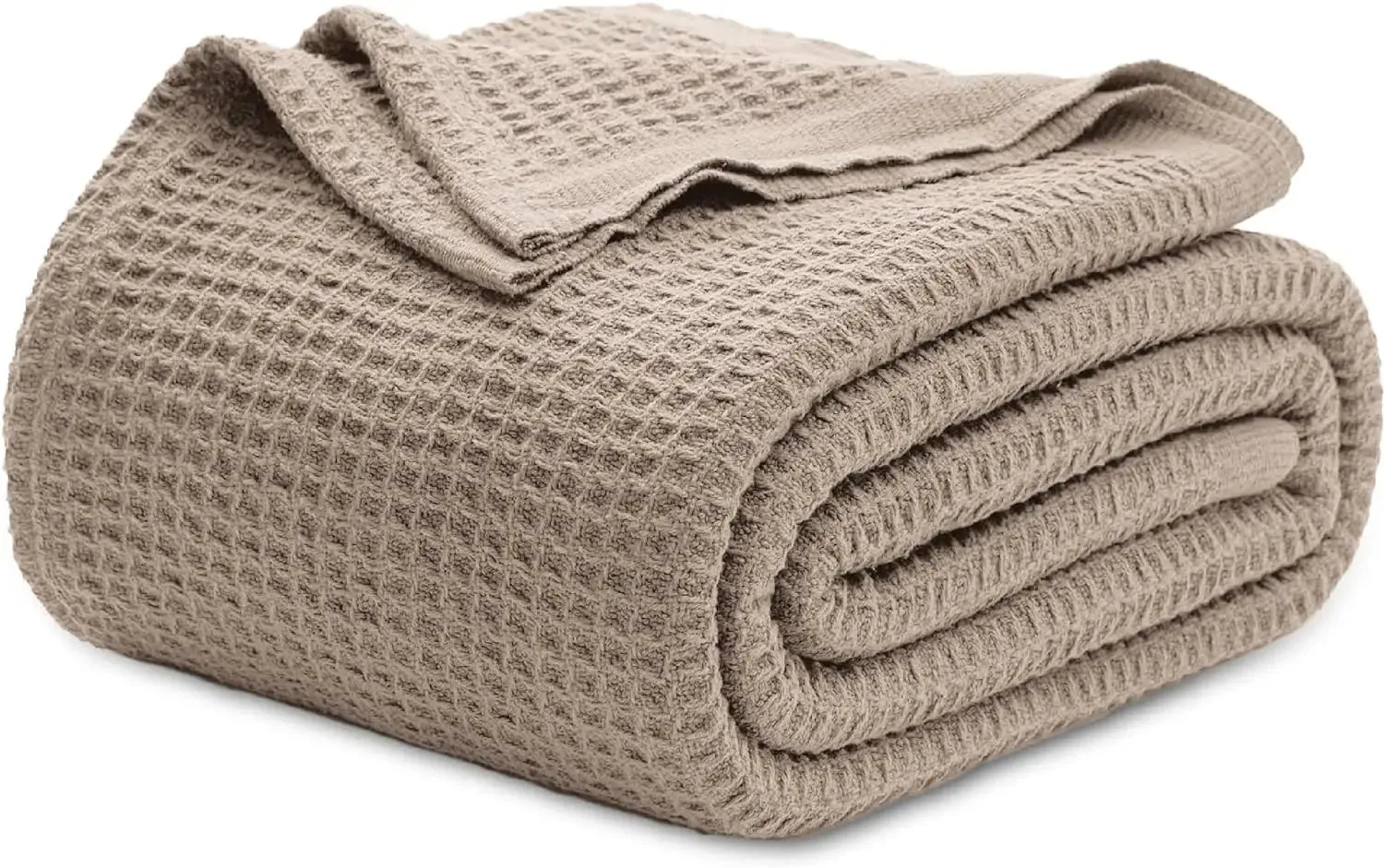 Bedsure 100% Cotton Waffle Weave Lightweight Blanket