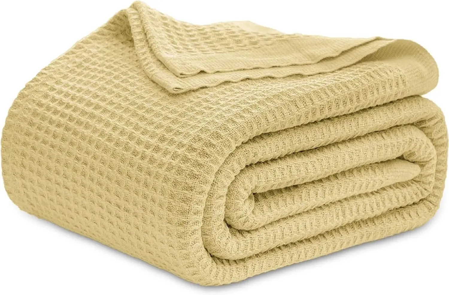 Bedsure 100% Cotton Waffle Weave Lightweight Blanket