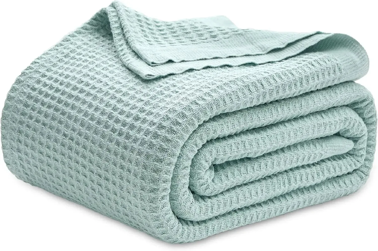 Bedsure 100% Cotton Waffle Weave Lightweight Blanket
