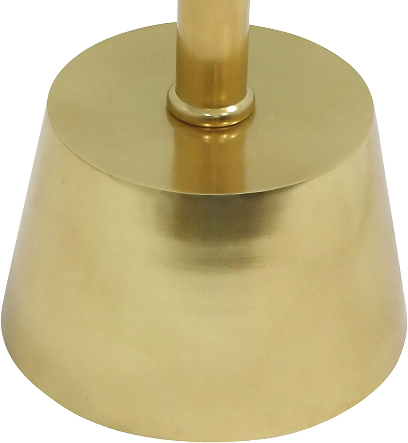 Benzara 25 Inches Round Marble Top Metal Base Side Table, White and Gold