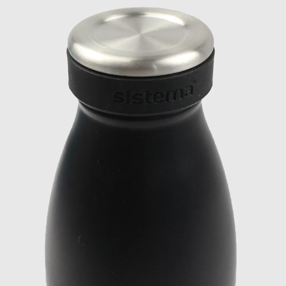 BLACK SISTEMA HYDRATION 750ML STAINLESS STEEL BOTTLE