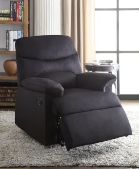 BLACK WOVEN FABRIC RECLINER