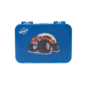 Bonjour Snax Box Bento Mini Lunch Box 6/4 Compartments (Blue Monster Truck)