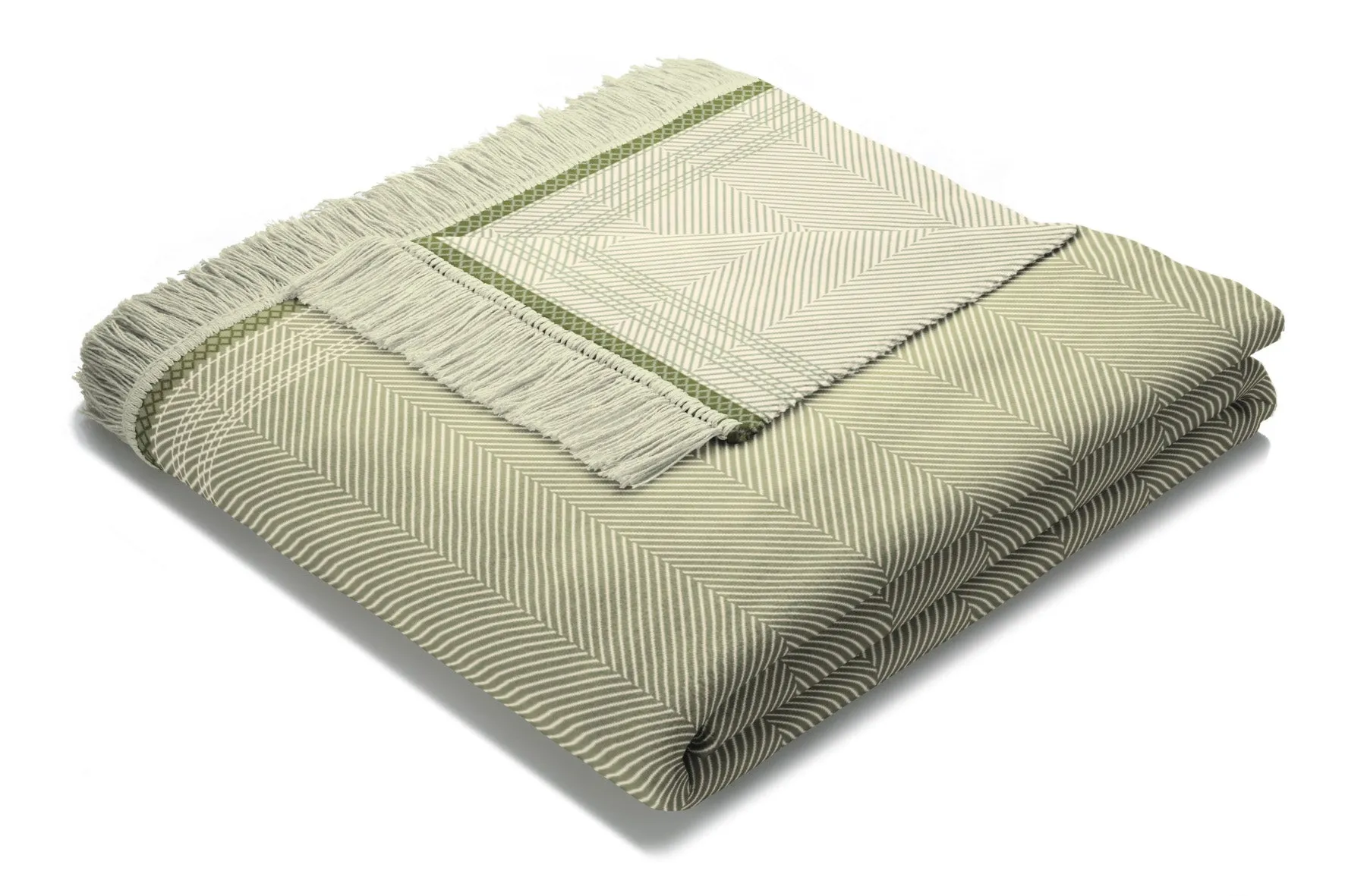 Border Twill | Green Throw