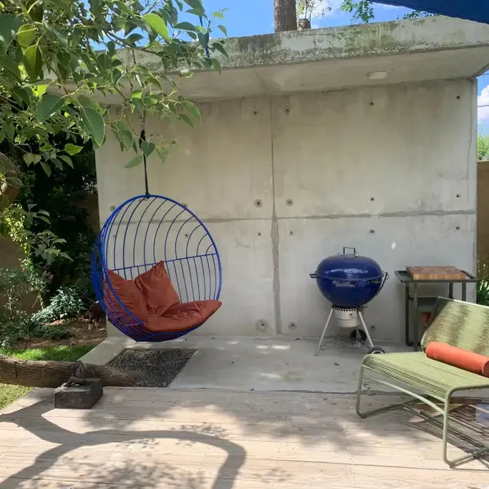 Bubble Chair Chair with Sapphire Velvet Cushions