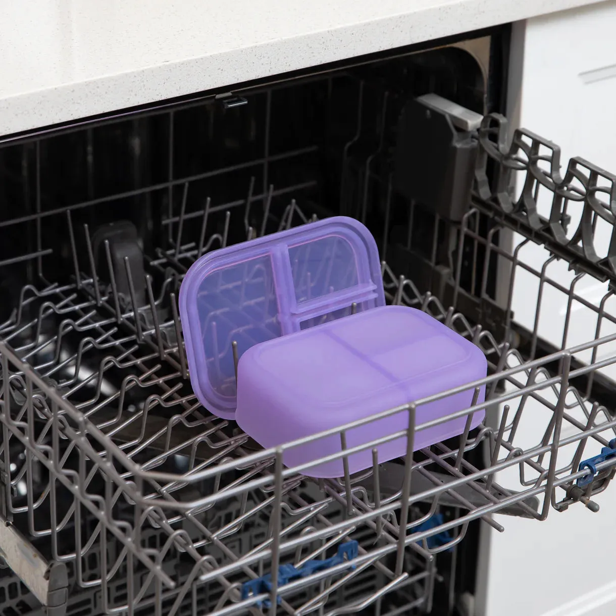 Bumkins Silicone Bento Lunch Box - Jelly Purple