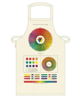 Cavallini - 100% Natural Cotton Vintage Apron - 48x80cms - Colour Wheel/System of Colours