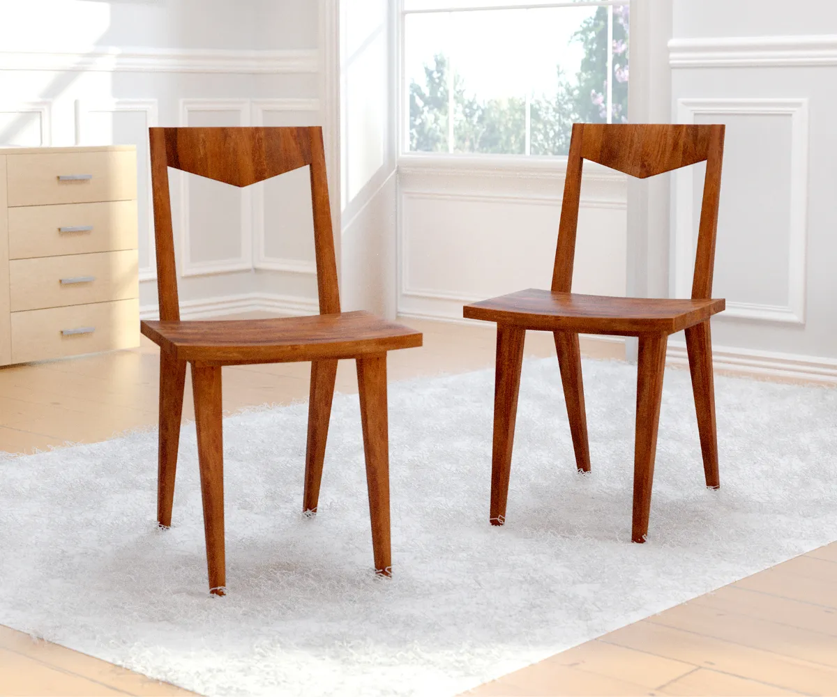 Classic Harmony Solid Wood Dining Chairs Set of 2