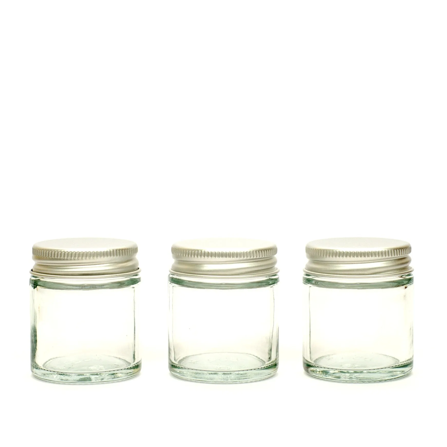 Clear Glass Refillable Jars