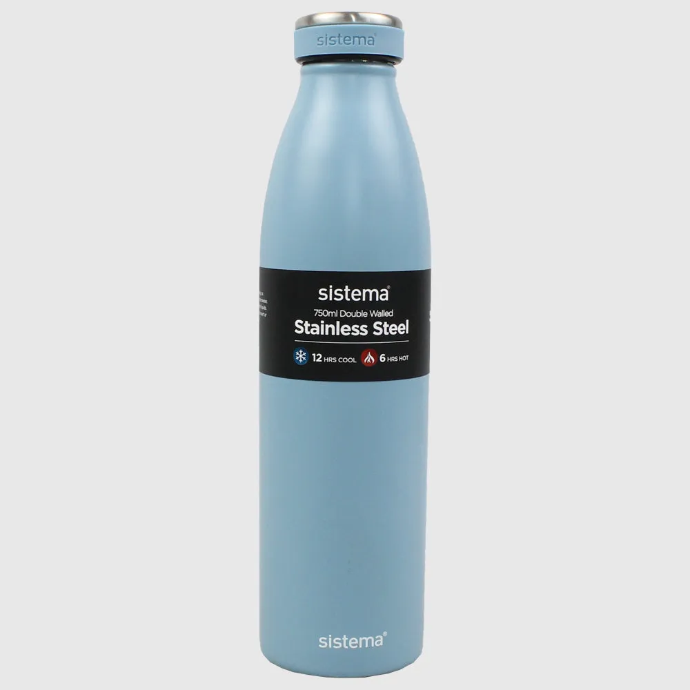 COAST BLUE SISTEMA HYDRATION 750ML STAINLESS STEEL BOTTLE