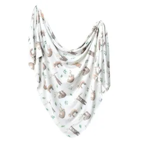 Copper Pearl Knit Swaddle Blanket / Noah