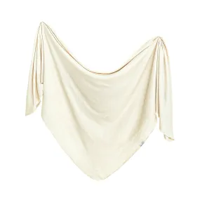 Copper Pearl Rib Knit Swaddle Blanket | Moonstone